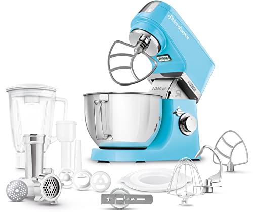 SENCOR STM 6352BL Multifunktions-Küchenmaschine (1000 Watt, Rührmaschine, Knetmaschine, mit Edelstahlschüssel 4,5 L) blau