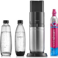 SodaStream DUO black. Produktfarbe: Schwarz, Edelstahl, Flaschen Material: Glas. Carbonating Flaschenvolumen: 1 l, Carbonator Aufladerkapazität: 60 l. Breite: 155 mm, Tiefe: 280 mm, Höhe: 440 mm. Verpackungsart: Box (201094)