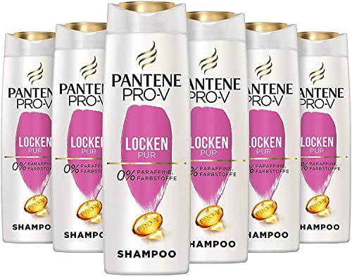 Pantene Pro-V Locken Pur Shampoo, Pro-V Formel + Antioxidantien, Für Widerspenstige Locken, 6x300ML