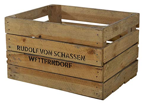 10er Set Helle Apfelkiste Rudolf von Schassen, Obstkiste mit schnellem Versand
