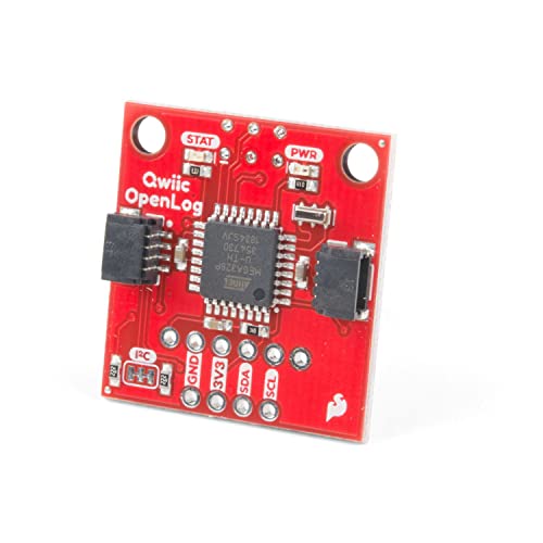 SparkFun Qwiic OpenLog Open-source datalogging Board Works over I2C Supports microSD FAT16/32 cards up to 32GB Configurable baud rates up to 115200bps Preprogrammed ATmega328 with Optiboot bootloader