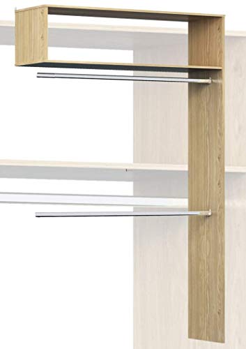 habeig KLEIDERSCHRANK #101758 offen BEGEHBAR Regal Kleiderständer Schrank Garderobe Teak