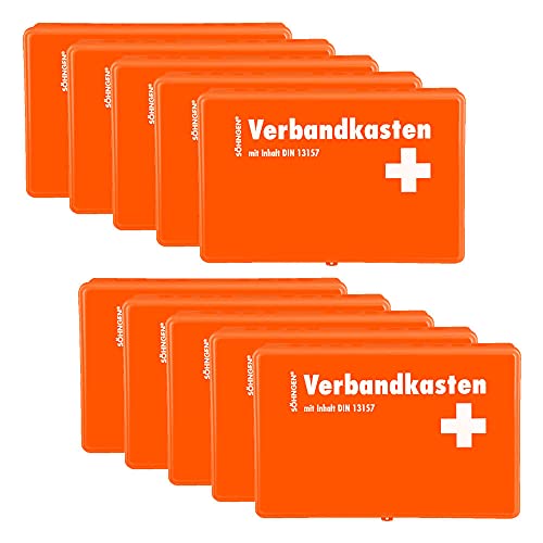 SÖHNGEN BIGPACK 10 x Verbandkasten Kiel, orange, DIN 13157 aus Kunststoff, Art.-Nr. 3003045