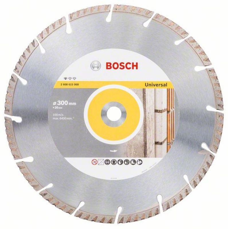 Bosch Diamanttrennscheibe Standard for Universal, 300 x 20 x 3,3 x 10 mm 2608615068