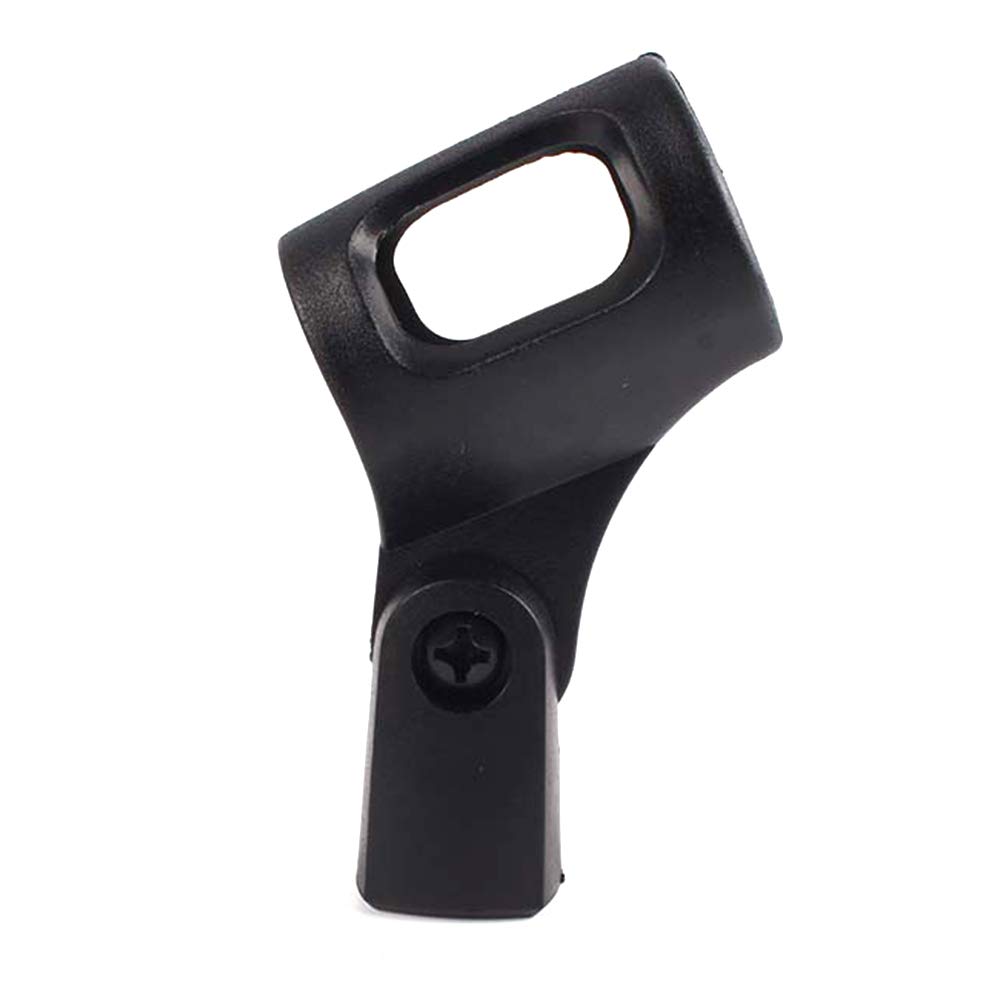 15 Stück Clip für Mikrofon mit Schraubbefestigung für Mikrofonständer schwarz aus ABS-Kunststoff