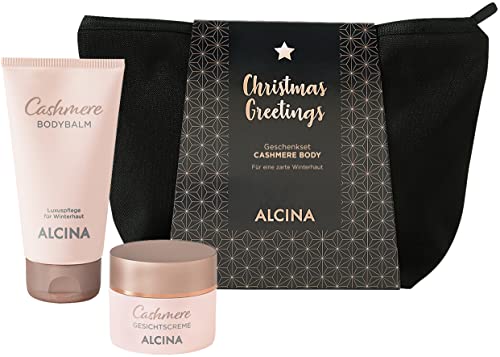 ALCINA Geschenkset Cashmere Body - Für eine zarte Winterhaut - Beinhaltet 1x Cashmere Bodybalm, 150 ml und 1x Cashmere Gesichtscreme, 50 ml