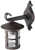 BRILLIANT Lampe Jordy Außenwandleuchte hängend schwarz-rost-braun/gewischt | 1x A60, E27, 60W, geeignet für Normallampen (nicht enthalten) | IP-Schutzart: 44 - spritzwassergeschützt