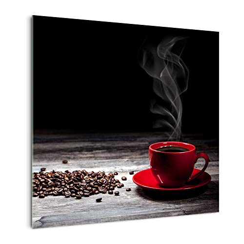 DekoGlas Küchenrückwand 'Heißer Kaffee Bohnen' in div. Größen, Glas-Rückwand, Wandpaneele, Spritzschutz & Fliesenspiegel