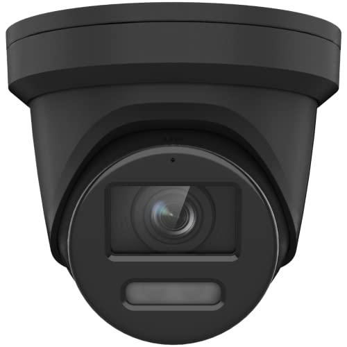 Hikvision DS-2CD2387G2-LU(2.8mm)(C)(Black) Turret Überwachungskamera mit 8 Megapixel, bis zu 30m Beleuchtung, ColorVu Kamera mit Farbiger Bildgebund bei Nacht durch Weißlicht