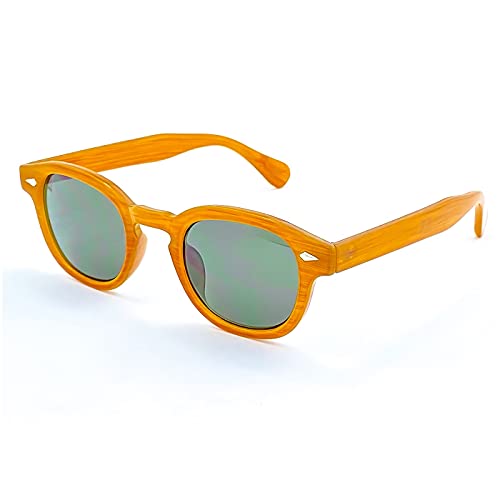 KISS® Sonnenbrille - MOSCOT Style Mod. DEPP ICONIC - Johnny Depp Mann Frau VINTAGE Unisex - ORANGE