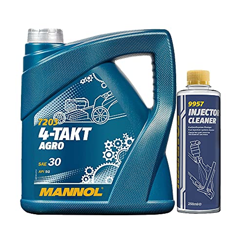 4l, MANNOL 7203 4-Takt Agro SAE 30 API SG + Injector Cleaner - Benzinadditiv 250ml