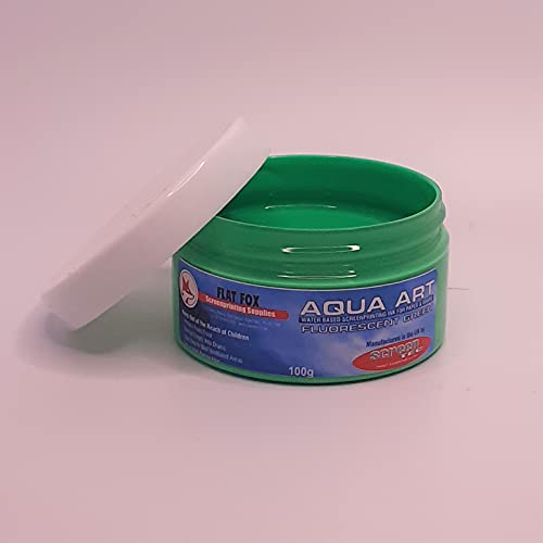 Aqua Art Siebdruck-Tinte für Papier und Karton, fluoreszierendes Grün, 100 g