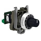 Schneider Electric XB4BD912R10K Potentiometer, Komplettgerät, Harmony XB4, Metall, 22mm, schwarz, Widerstand 10K Ohm