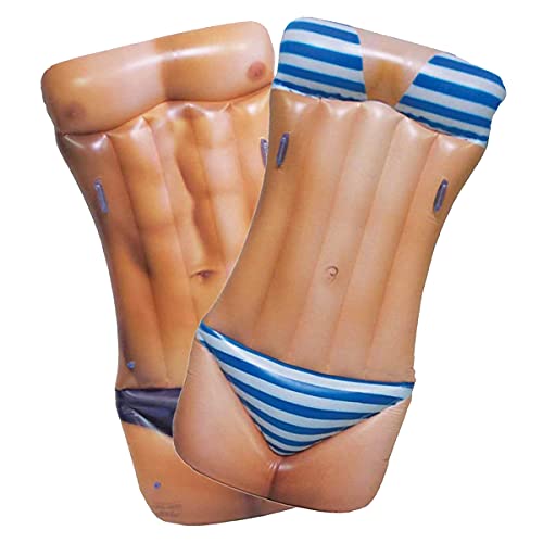 Luftmatratze Hot Body - Frauenkörper & Männerkörper - Schwimmmatte Wassermatte
