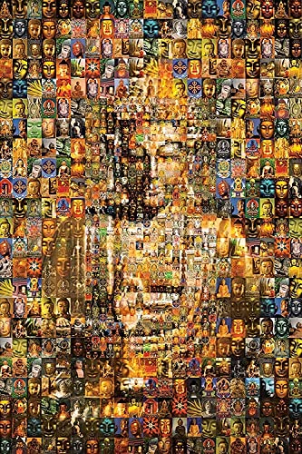 N-S Puzzle, Buddha-Statue, Buddha-Statue, Holzpuzzle, Heimdekoration, rahmenloses Mal-Kunst-Puzzle (Größe: 5000 Teile, Farbe: A)