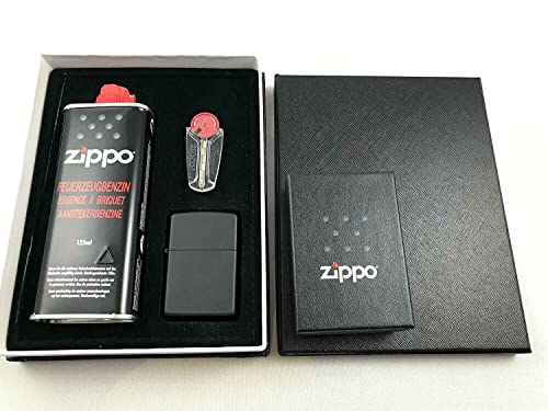 Zippo Feuerzeug schwarz matt Geschenk Set - 60001320