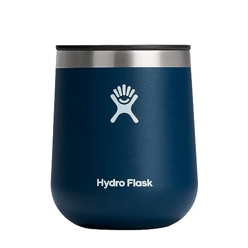 Hydro Flask Weinbecher aus Keramik, wiederverwendbar, mit Deckel, Indigo, vakuumisoliert, spülmaschinenfest, BPA-frei, ungiftig