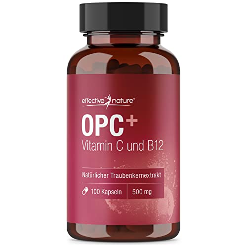 effective nature OPC und Acerola Extrakt mit natürlichem Vitamin C aus der Acerola Kirsche - 100 Vegane Kapseln