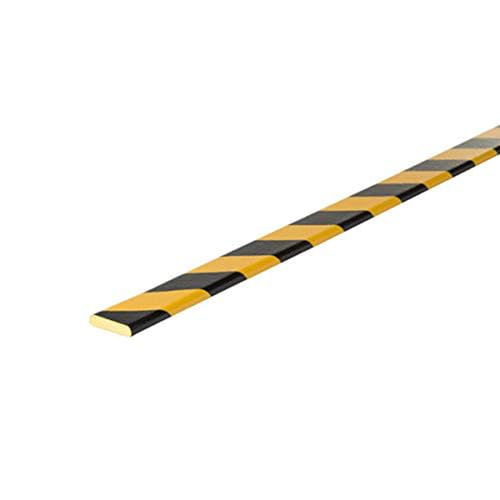 Betriebsausstattung24® Flächenschutzprofil Typ F | gelb/schwarz | selbstklebend | Länge: 1,0 m