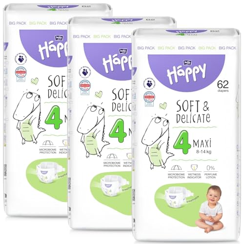 bella baby Happy Windeln Gr.4 Maxi 8-14kg BIG PACK 186 Stück (3 x 62 Stück)