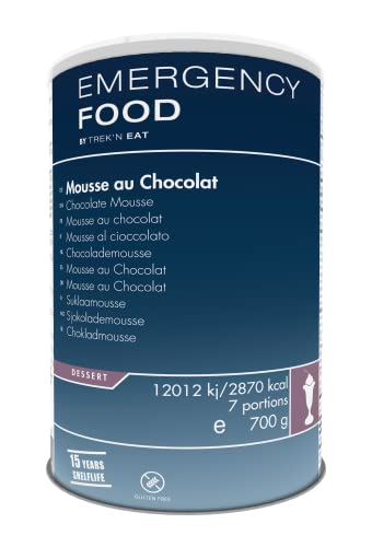 Katadyn Emergency Food Mousse au Chocolat, Notvorrat beim Campen, Trekking, etc. Stärkend und nährend. ALL NATURAL 1,2l Dose