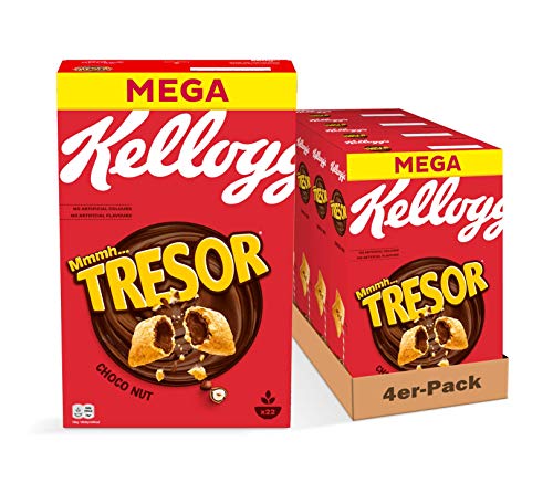 Kellogg's Tresor Choco Nut | Cerealien mit Schokofüllung | 4er Vorratspackung (4 x 660g)