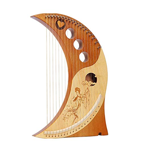 Harfe 19 Saite Lyre Harp Lye Harfe Massivholz Phonetische Symbole Exquisite Schnitzereien Bequem Und Tragbar Für Anfänger Instrument Liebhaber Musik Liebhaber Kinder Erwachsene