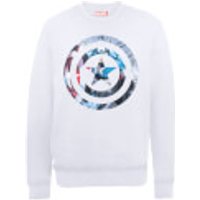 Marvel Avengers Assemble Captain America Montage Sweatshirt - White - L - Weiß