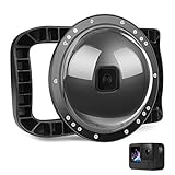 D&F Unterwasser Dome Port für GoPro Hero 9 Black, Integrierter Gehäusekuppel mit Zwei Händen und 45m/147ft Wasserdichtes, professionelles Tauchzubehör