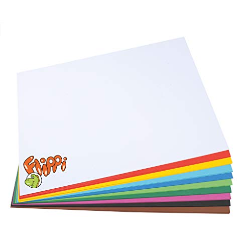 Flippi Tonkarton, 50x70 cm, 220g/qm, 100 Bogen, 10 Farben | Wiemann Lehrmittel