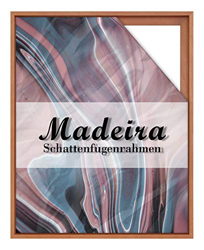 BIRAPA Madeira Schattenfugenrahmen für Leinwand 70x100 cm in Terracotta, Holzrahmen, Rahmen für Leinwände, Leerrahmen für Leinwand, Schattenfugenrahmen für Keilrahmen