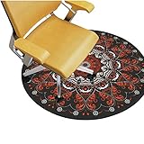 XJRS Stuhlmatte Bodenschutzmatte Stuhlmatten für Teppichboden Anti-Rutsch-Bodenschutzmatte Kurzhaufen-Kreis-Pelz-Teppich Stille Teppiche Leicht Zu Reinigen(Size:120cm/47.2in,Color:B.)