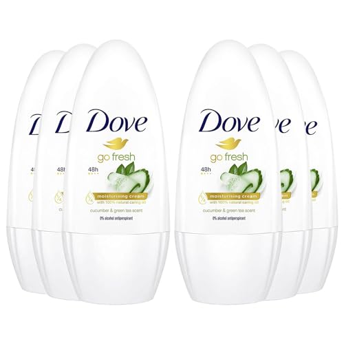 Dove Go Fresh Cucumber Anti-Transpirant Deodorant Roll-On 50 ml - 6 Stück