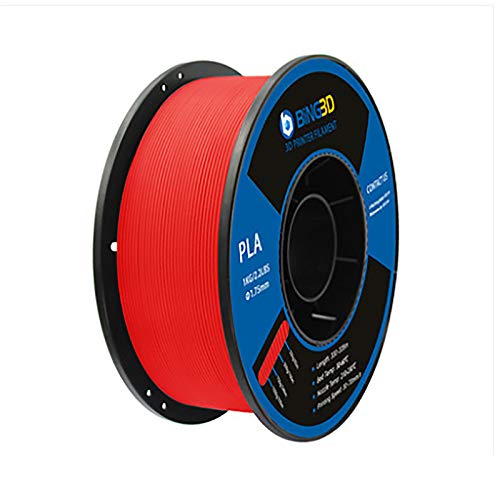 PLA-Filament 3D-Druckerfilament PLA-Druckermaterial PLA1.75mm1KG Linienachse Sauber PLA Keine Verwicklungen Maßgenauigkeit +/- 0.03mm(Color:rot)