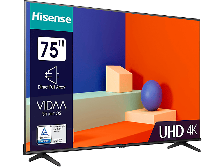 HISENSE 75A6K LED TV (Flat, 75 Zoll / 189 cm, UHD 4K, SMART TV, VIDAA)