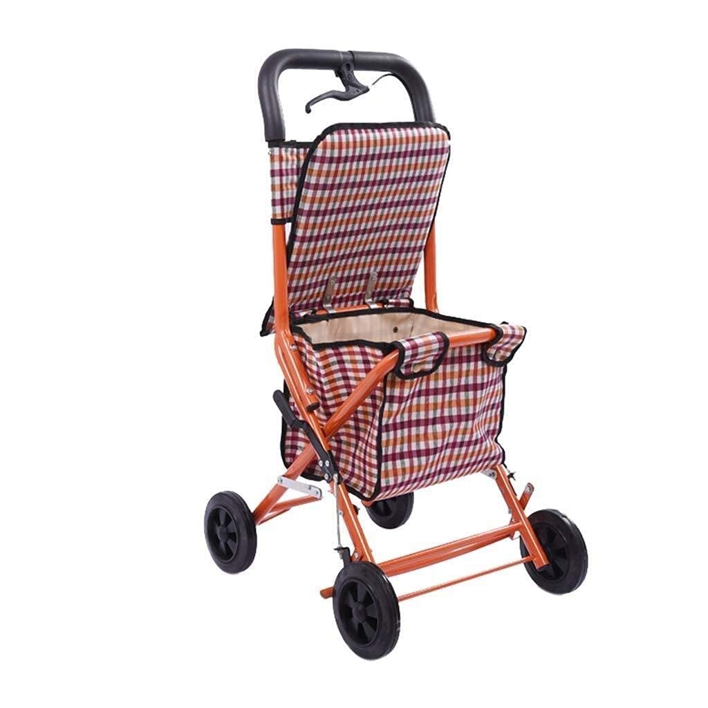 Gehhilfe mit 4 Rädern, zusammenklappbare Gehhilfe, höhenverstellbarer Sitz für ältere Menschen, Gehhilfe für ältere Menschen aus Aluminium