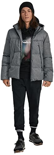 Springfield Herren Mantel Wolle Jacke, Mittelgrau, M