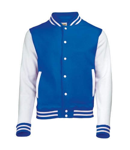 Awdis Varsity Jacke, Blau - Royal Blue / White, XS
