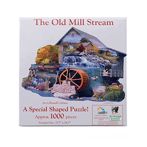 Puzzle contur SunsOut - Russell Cobane: The Old Mill Stream, 1.000 piese (Sunsout-95065)