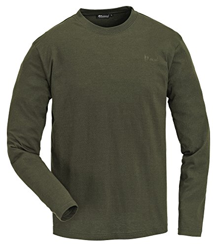 Pinewood Herren Langarm Shirt im Doppelpack Pullover, grün, M