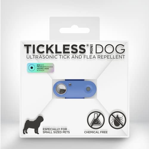 Tickless Mini Dog - chemikalienfreies, natürliches Floh- und Zeckenschutzmittel mit Ultraschall für Hunde - Griechisch Blau
