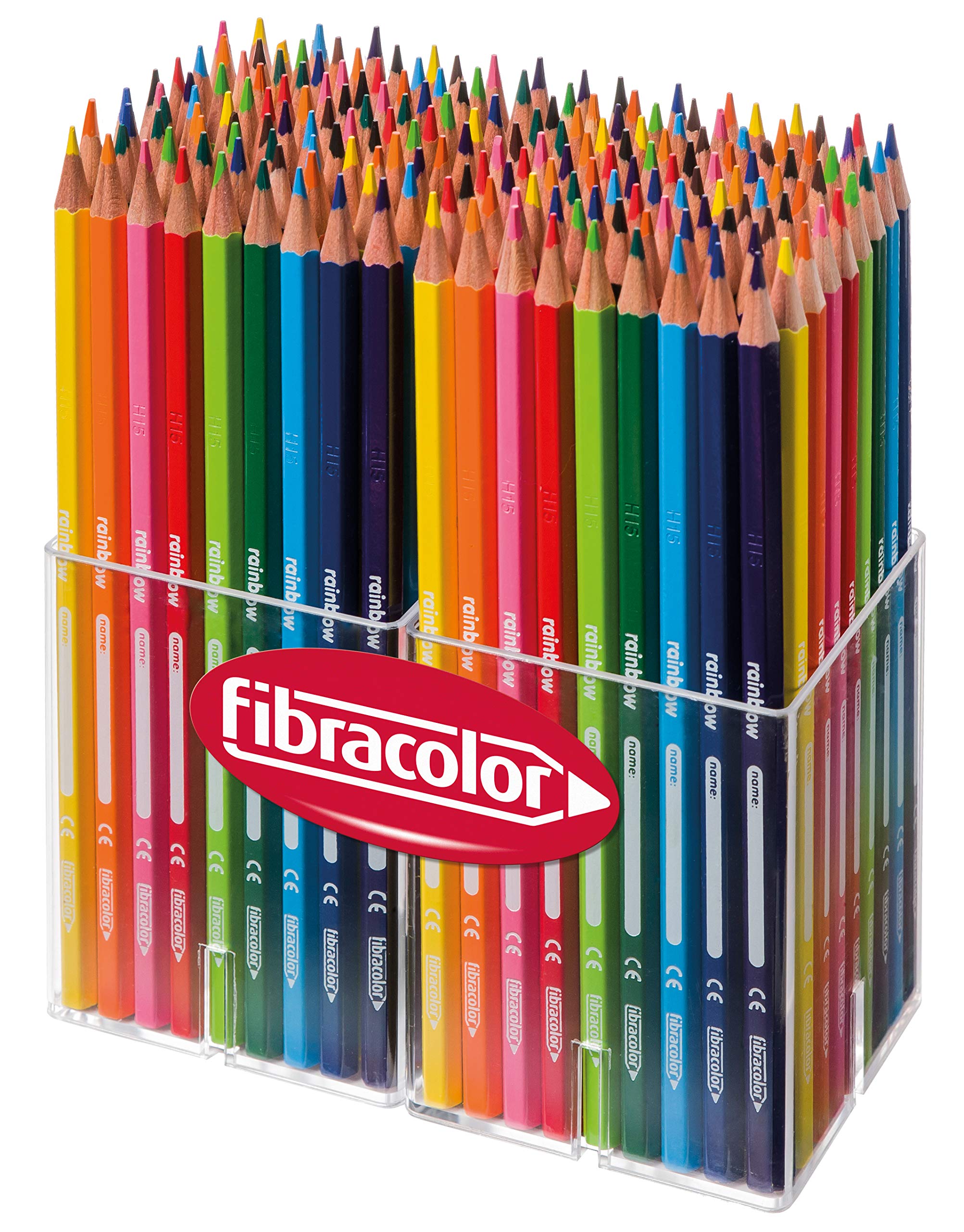 FIBRACOLOR Rainbow Multibox 192 farbige Holzstifte mit feiner Spitze
