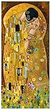Wallario Selbstklebende Türtapete Der Kuss von Klimt - 93 x 205 cm in Premium-Qualität: Abwischbar, brillante Farben, rückstandsfrei zu entfernen
