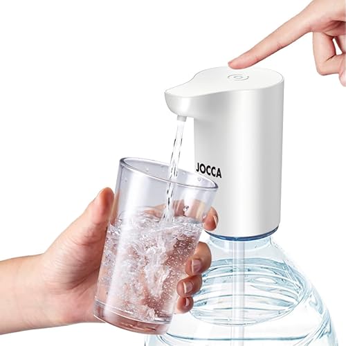 JOCCA - Wasserspender für Kanister/Wiederaufladbar/Wasserpumpe/Wasserverteiler/Automatisch/Kanister/Flaschen/USB-Lade/Dauer von mehr als 35 Tagen, 6 Kanister/Leicht