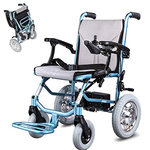 CANDYANA Folding Elektro-Rollstuhl Leichtrollstuhl Handbuch Dual Control-System 300W * 2 Motor Li-Ion-Akku für Behinderte Ältere