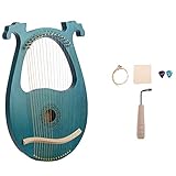Lyre Harp, 16 Saiten Mahagoni Body String Instrument Body Instrument mit Stimm SchlüSsel und Saiten