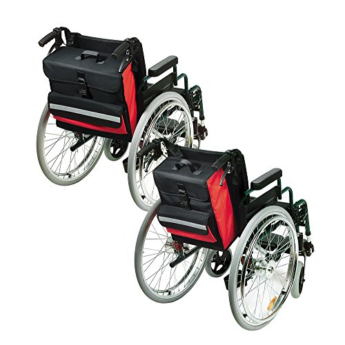 Moritz Rollstuhltasche groß rot/schwarz
