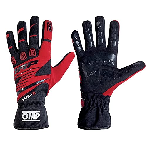 OMP OMPKK02743E060S Ks-3 Handschuhe My2018, Schwarz/Rot, Größe S