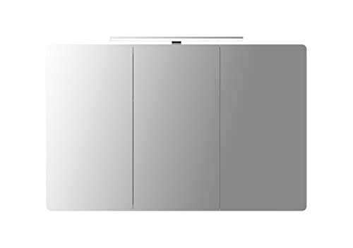 Sieper Espella Comfort 65 80 100 120 Aluminium-Spiegelschrank mit Beleuchtung ALU (120)