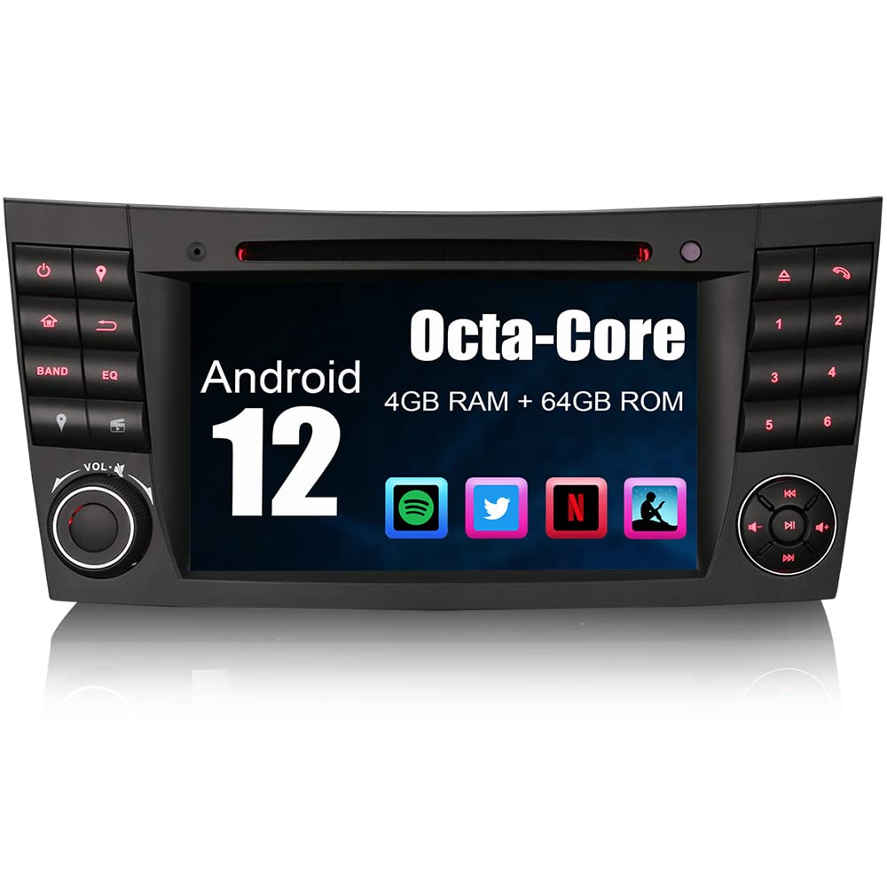 Android 12 [4G+64G] 8 Kern Autoradio Navi für Mercedes Benz CLS-Klasse C219 E-Klasse W211 Carplay Bluetooth WiFi OPS Canbus SWC A2DP DAB+DVB-T2 GPS